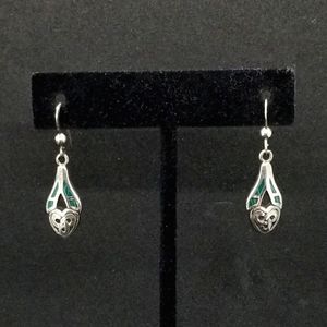 Peter Stone sterling silver Celtic drop earrings